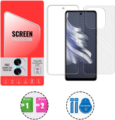 ARBAN Front and Back Tempered Glass for Tecno Spark 20 4G (1 FREE CAMERA LENS) WITH FRONTBACK SCREEN PROTECTOR(Pack of 1)
