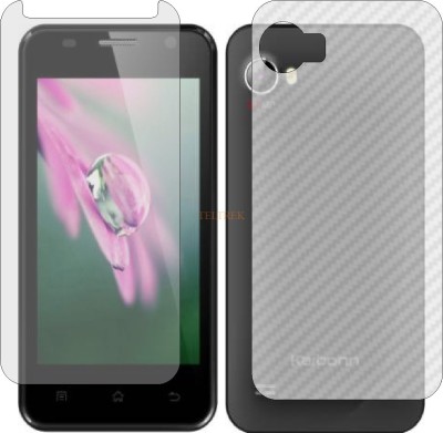 TELTREK Front and Back Tempered Glass for KARBONN A10 (Front Matte Finish & Back 3d Carbon Fiber)(Pack of 2)