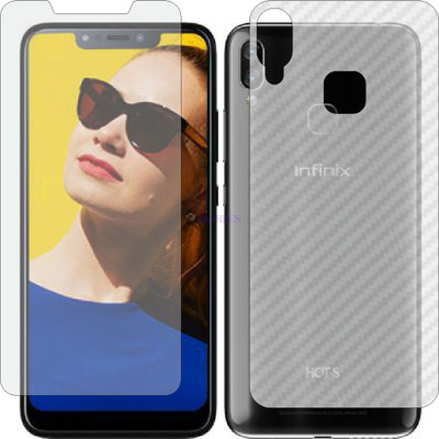 Fasheen Front and Back Tempered Glass for INFINIX HOT S3X (Front Matte Finish & Back 3d Carbon Fiber)(Pack of 2)
