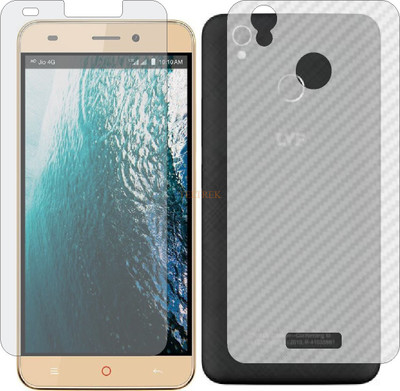 TELTREK Front and Back Tempered Glass for LYF WATER 7S (Front Matte Finish & Back 3d Carbon Fiber)(Pack of 2)