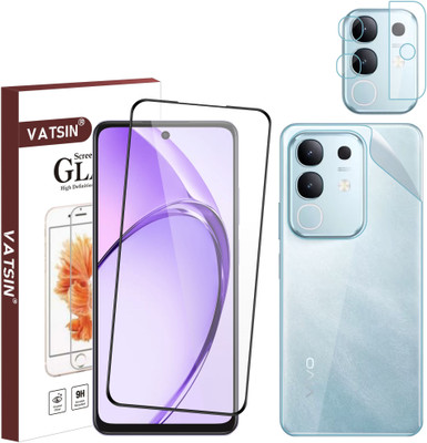 Vatsin Front and Back Tempered Glass for vivo T4x 5G, ViVO T4X (With Rear Camera Lens Guard)(Pack of 3)