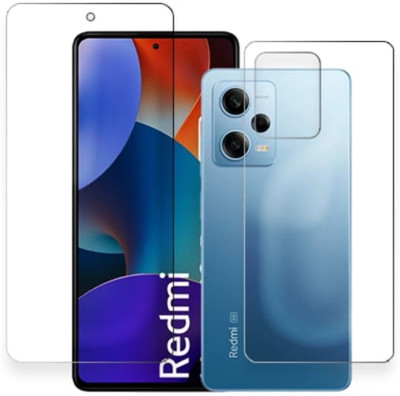 KHWABEEDA Front and Back Tempered Glass for XIAOMI REDMI NOTE 12 FRONT AND BACK TEMPERED GLASS(Pack of 2)