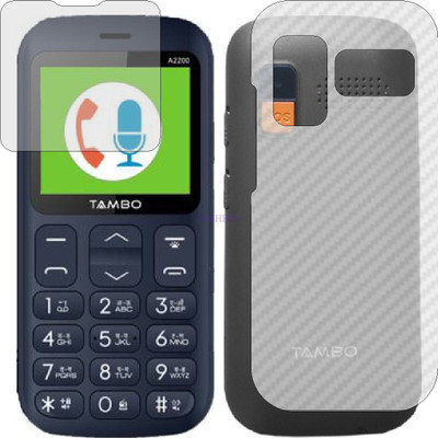 Fasheen Front and Back Tempered Glass for TAMBO A2200 (Front Matte Finish & Back 3d Carbon Fiber)(Pack of 2)
