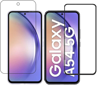Casesily Front and Back Tempered Glass for Samsung Galaxy A54 Front 11D Glass Back Flexible Trink (Not Glass)(Pack of 2)