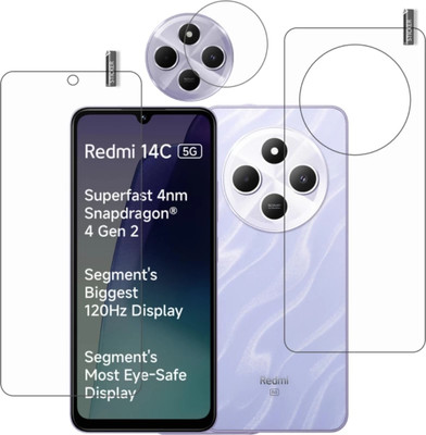 DB Front and Back Tempered Glass for Redmi 14c(Pack of 2)