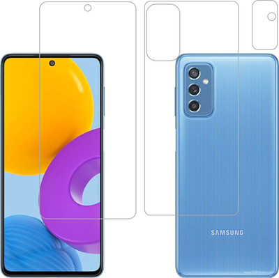 Vatsin Front and Back Tempered Glass for Samsung Galaxy M52 5G(Pack of 3)