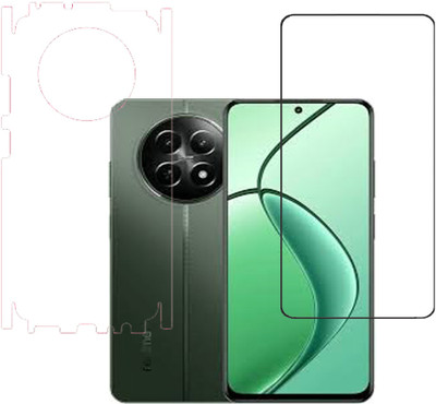 VAYUVAULT Front and Back Tempered Glass for Realme 12x, Realme 12x 5G(Pack of 2)