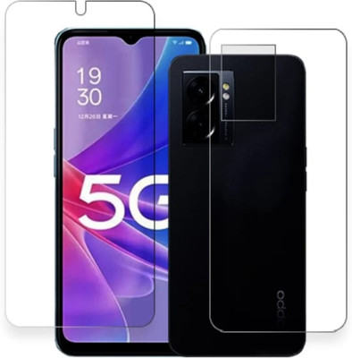 DOWRVIN Front and Back Tempered Glass for OPPO A56S 5G FRONT AND BACK TEMPERED GLASS(Pack of 2)