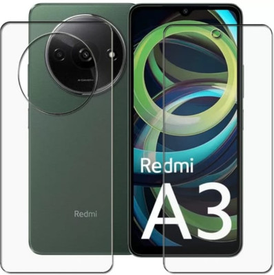 DOWRVIN Front and Back Tempered Glass for REDMI A3 FRONT AND BACK TEMPERED GLASS(Pack of 2)