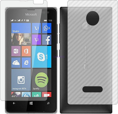 Fasheen Front and Back Tempered Glass for MICROSOFT LUMIA 532 (Front Matte Finish & Back 3d Carbon Fiber)(Pack of 2)