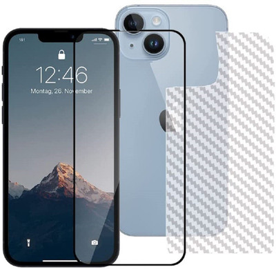 eZell Front and Back Tempered Glass for iPhone 14(Pack of 2)