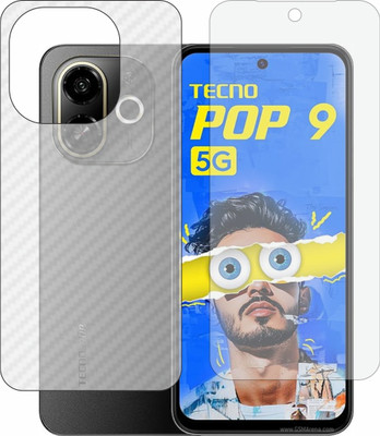 MOBART Front and Back Tempered Glass for Tecno Pop 9 5G(Pack of 2)