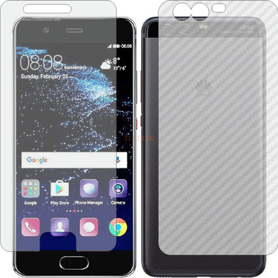 TELTREK Front and Back Tempered Glass for HUAWEI HONOR P10 (Front Matte Finish & Back 3d Carbon Fiber)(Pack of 2)