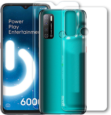 MUTAALI Front and Back Tempered Glass for TECNO Spark Power 2(Pack of 1)