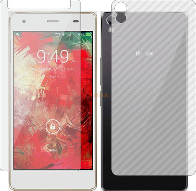 TELTREK Front and Back Tempered Glass for INTEX AQUA ACE (Front Matte Finish & Back 3d Carbon Fiber)(Pack of 2)