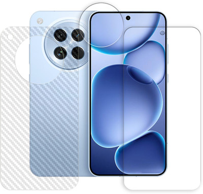 SOMTONE Front and Back Tempered Glass for Oppo Find X8s 5G Tempered Glass Screen Protector | Anti-Scratch | Edge to Edge Full Coverage | 9H Hardness (1 FRONT SCREEN GUARD + 1 BACK CARBON FIBER SKIN + 1 CAMERA LENS PROTECTOR)(Pack of 1)