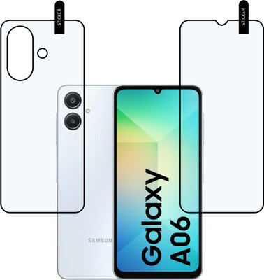 MOBKAVACH Front and Back Tempered Glass for Samsung Galaxy A06(Pack of 2)