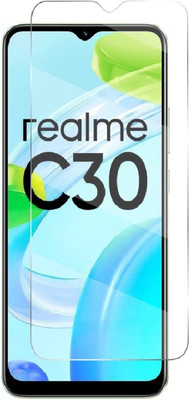 COVER CAPITAL Front and Back Tempered Glass for Realme C30(Pack of 3)