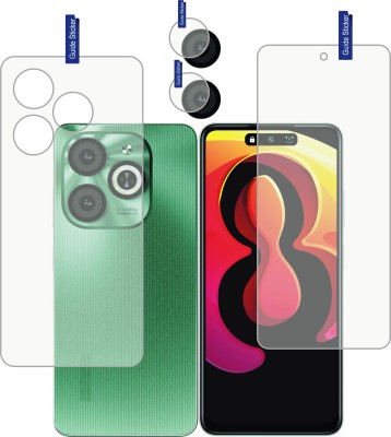 DESIBUZZ Front and Back Tempered Glass for Infinix SMART 8 HD, (Flexible), camera lens(Pack of 3)