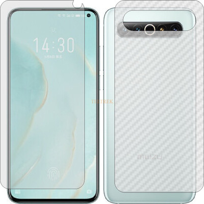 TELTREK Front and Back Tempered Glass for MEIZU 17 PRO (Front Matte Finish & Back 3d Carbon Fiber)(Pack of 2)