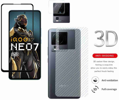 Olonga Front and Back Tempered Glass for IQOO NEO 7 PRO WITH CAMERA SET FREE(Pack of 1)