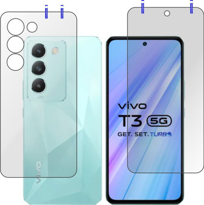 Cinzia Front and Back Tempered Glass for Vivo T3 5G(Pack of 2)