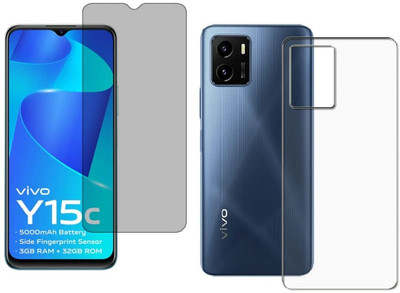 4 YARDS Front and Back Tempered Glass for vivo Y15c (Matte Finish)(Pack of 1)