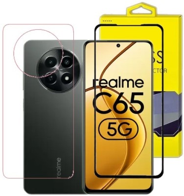 KMPERED Front and Back Tempered Glass for Realme C65 5G(Pack of 1)