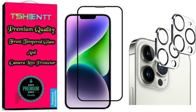 TSHIENTT Front and Back Tempered Glass for Designed for Apple iPhone 13 Pro, Front Tempered Glass & Camera Lens Protector Full Glue, Edge to Edge Coverage(Pack of 2)