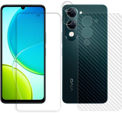 ARBAN Front and Back Tempered Glass for vivo Y04 4G Tempered Glass Screen Protector | Anti-Scratch | Edge to Edge Full Coverage | 9H Hardness (1 FRONT SCREEN GUARD + 1 BACK CARBON FIBER SKIN + 1 CAMERA LENS PROTECTOR)(Pack of 1) ARBAN Front and Back Tempered Glass for vivo Y04 4G Tempered Glass Screen Protector | Anti-Scratch | Edge to Edge Full Coverage | 9H Hardness (1 FRONT SCREEN GUARD + 1 BACK CARBON FIBER SKIN + 1 CAMERA LENS PROTECTOR)(Pack of 1)