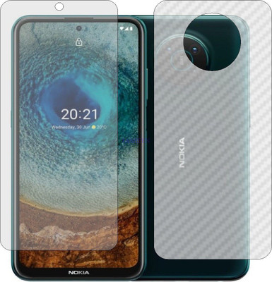 Fasheen Front and Back Tempered Glass for NOKIA X10 5G (Front Matte Finish & Back 3d Carbon Fiber)(Pack of 2)