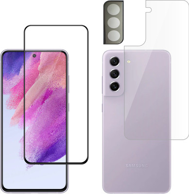 Vatsin Front and Back Tempered Glass for Samsung Galaxy S21 FE, Samsung Galaxy S21 FE 5G, Samsung Galaxy S21 FE [With Rear Camera Lens Guard](Pack of 3)
