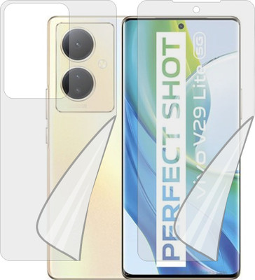 ZINGTEL Front and Back Tempered Glass for VIVO V29 LITE (Edge To Edge TPU Full Coverage)(Pack of 1)