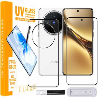 tombik Front and Back Tempered Glass for 29po-vivo X200-fb uv(Pack of 2)