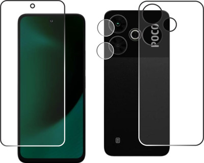 chakoor Front and Back Tempered Glass for POCO M6 Plus 5G, Redmi 13 5G(Pack of 3)