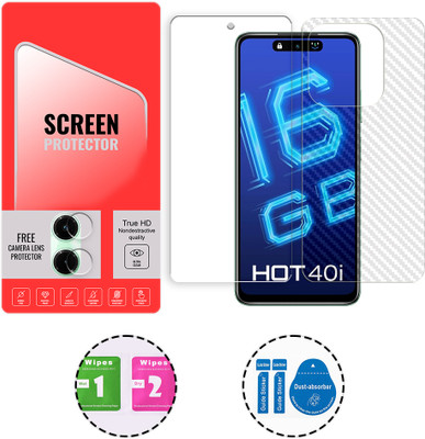 ARBAN Front and Back Tempered Glass for Infinix Hot 40i 4G (1 FREE CAMERA LENS) WITH FRONTBACK SCREEN PROTECTOR(Pack of 1)