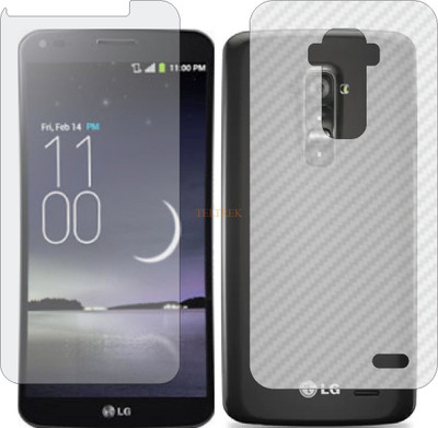 TELTREK Front and Back Tempered Glass for LG G FLEX D958 (Front Matte Finish & Back 3d Carbon Fiber)(Pack of 2)