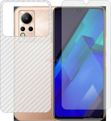 Fasheen Front and Back Tempered Glass for INFINIX NOTE 12 X663D (Front Matte Finish & Back 3d Carbon Fiber)(Pack of 2)