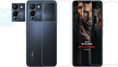 Vatsin Front and Back Tempered Glass for Infinix Note 12 Turbo(Pack of 3)