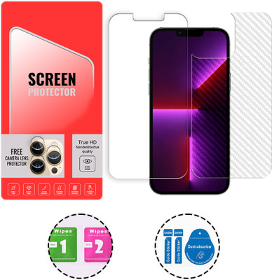 SOMTONE Front and Back Tempered Glass for Apple iPhone 13 Pro Max 5G (1 FREE CAMERA LENS) WITH FRONTBACK SCREEN PROTECTOR(Pack of 1)