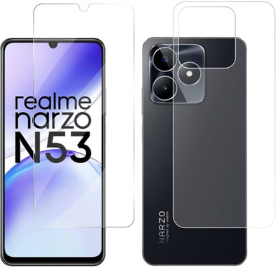 4 YARDS Front and Back Tempered Glass for Realme Narzo N53(Pack of 1)