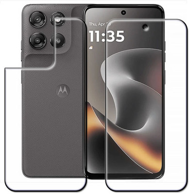 tombik Front and Back Tempered Glass for 5cm-Moto G67 Power-fb(Pack of 2)