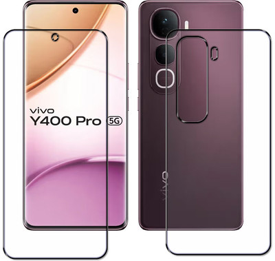 tombik Front and Back Tempered Glass for 1kl-vivo Y400 Pro-fb(Pack of 2)