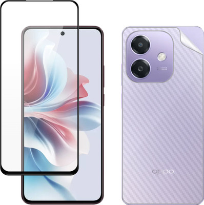 Vatsin Front and Back Tempered Glass for Oppo A3x 5G, Oppo A3x 5G [Back Carbon Fiber](Pack of 2)