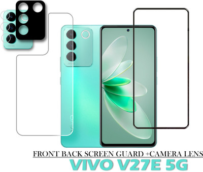 Olonga Front and Back Tempered Glass for VIVO V27E 5G(Pack of 2)