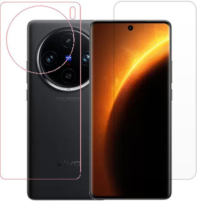 HOBBYTRONICS Front and Back Tempered Glass for vivo X100, VIVO X100(Pack of 1)