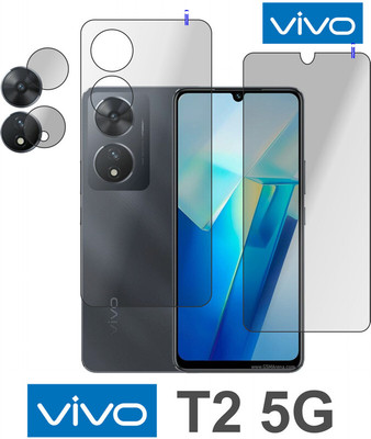 Cinzia Front and Back Tempered Glass for vivo T2 5G(Pack of 3)
