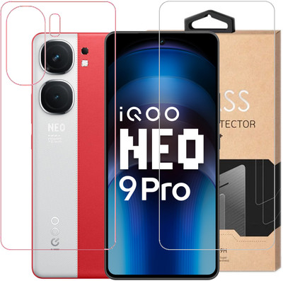ECMERED Front and Back Tempered Glass for iQOO Neo9 Pro 5G, iQOO Neo9 Pro(Pack of 1)