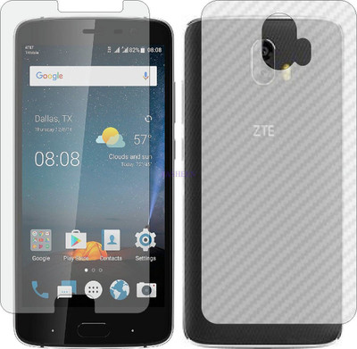 Fasheen Front and Back Tempered Glass for ZTE BLADE V8 PRO (Front Matte Finish & Back 3d Carbon Fiber)(Pack of 2)