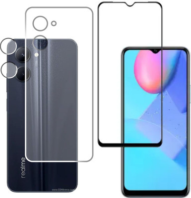 KANCHA Front and Back Tempered Glass for REALME C33(Pack of 2)